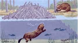 「一个电影单词」beaver海狸就是熊bear在河river里~记住了吗？