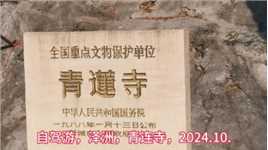 自驾游，泽州青莲寺。2024.10.24.发布。