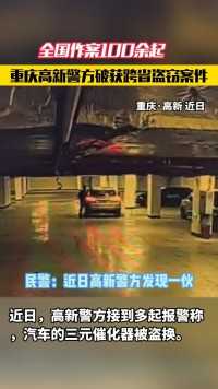 重庆高新警方重拳出击成功打掉一跨省盗窃三元催化器团伙