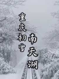 重庆下雪了，快来南天湖欣赏山城初雪吧 #重庆下雪了 #重庆南天湖雪景 #和你分享我的初雪 #南方孩子看见雪