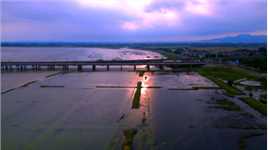 #石臼湖夕阳(横屏)                     #好友们早上好！