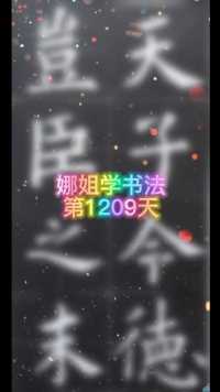 娜姐学书法第1209天