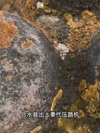 这是在甘肃庆阳市合水县出土的大秦石碌碡，也是最早的压路机，距今2281年，是秦朝修秦直道所使用，压路机始祖！