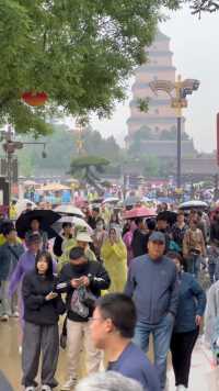 下雨天也阻挡不了游客对大唐不夜城的热情 #大唐不夜城 #下雨天#五一假期 #旅行大玩家