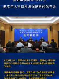 濮阳中院召开#2024年未成年人权益司法保护 新闻发布会