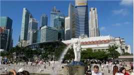 新加坡市中心的鱼尾狮公园。