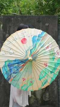 画了一把宫崎骏动漫里的山水#油纸伞#非遗#手工艺#国风#传统文化
