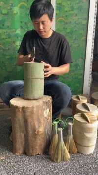 给竹饭蒸配一个竹饭勺#竹子手工制作工艺 #老手艺 #乡村守护人