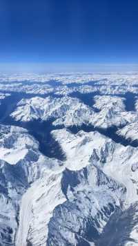 #美不美你說了算 #穿越雪山 #雪域高原 飛機下的風景#神奇的大自然 