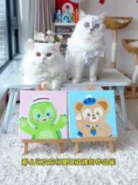 小猫咪画画天赋大比拼 大家快来帮它们投票吧！#铲屎官的乐趣 #记录猫咪日常 #世界上不能没有小猫咪