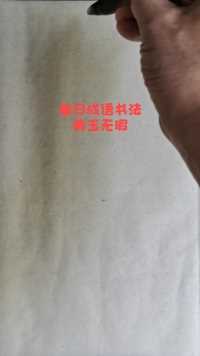 每日成语书法，美玉无瑕。