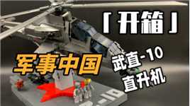 【开箱】小鲁班军事拼装积木模型。武直-10武装直升机