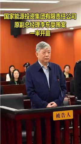 国家能源投资集团有限责任公司原副总经理李东受贿案一审开庭