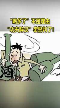 “喝多了”不是理由 “功夫醉汉”袭警判了！