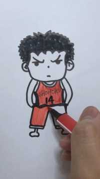 篮球运动员简笔画，儿童简笔画教程，大家猜猜这个人物叫什么