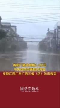 两部门紧急预拨1.1亿元中央自然灾害救灾资金 支持江西广东广西三省（区）防汛救灾