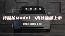 选车报告丨售33.59万 特斯拉Model 3高性能版上市