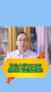 青岛大学2023年黑龙江省招生情况