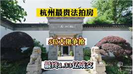 杭州最贵的法拍房1.33亿成交