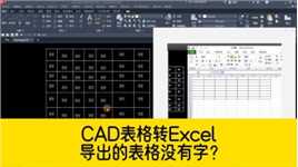 用CAD表格转excel的小工具，结果导出来的excel表格没有文字？