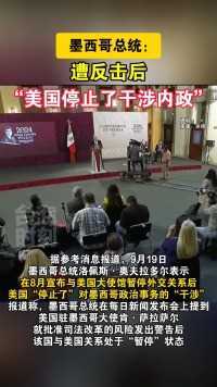 墨西哥总统：遭反击后，“美国停止了干涉内政”
#台海时刻 #海峡新干线 