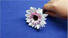 用纸巾做一朵美丽的非洲菊，扶郎花，创意纸艺花，纸巾花，卫生纸做花人工造花详解教程