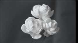 用纸巾做一朵美丽的茉莉花