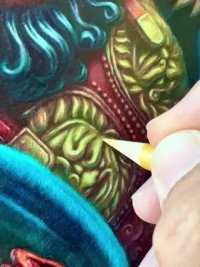 彩铅作品：天王斗恶龙  工具：获多福水彩纸 霹雳马彩铅 素材来源：花瓣网 3d模型大神罗其胜作品集#刺青艺术 #手艺人的日常