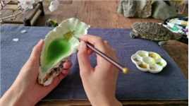 全程纯手工制作长不大的千年龟，生蚝壳改造第二集#手工diy #树脂画