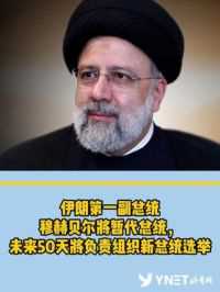 伊朗第一副总统穆赫贝尔将暂代总统，未来将负责组织新总统选举。