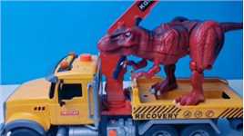 拖车拉来的恐龙可以变形为机器人呢 咖宝车神巨兽时代暴龙迪瓦试玩