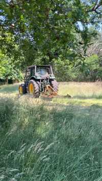 因为今年法国的雨水特别多，乡下别𡋾院子里的草长得将近有一米高，只好请专业人士帮忙处理一下了。