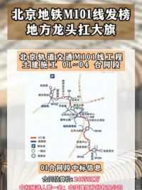 78亿北京轨道交通M101线发榜！恭喜各家单位喜提订单！ #招投标 #中标 #工程人 #地铁