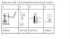 2023年重庆高考化学第5题小实验