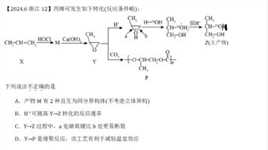 2024年6月浙江选考化学第12题有机化学