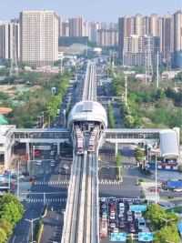 长沙轨道交通1号线北延线开通倒计时！来看看行驶在高架上地铁！#长沙1号线北延线