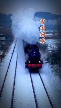 雪国列车震撼视角#火车 #蒸汽火车