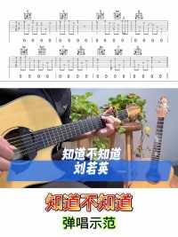 刘若英【知道不知道】吉他弹唱示范！#吉他教学