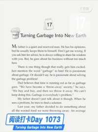One Story a Day - Day 1073 Turning Garbage Into New Earth