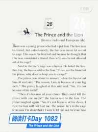 One Story a Day - Day 1082 The Prince and the Lion