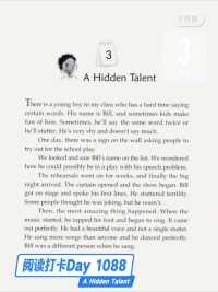 One Story a Day - Day 1088 A Hidden Talent