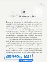 One Story a Day - Day 1081 The Polanski Run
