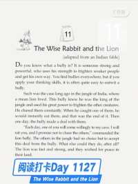 One Story a Day - Day 1127 The Wise Rabbit and the Lion