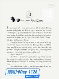 One Story a Day - Day 1128 My First Drive
