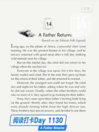 One Story a Day - Day 1130 A Father Returns