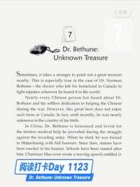 One Story a Day - Day 1123 Dr. Bethune: Unknown Treasure