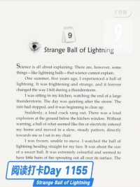 One Story a Day - Day 1155 Strange Ball of Lightning