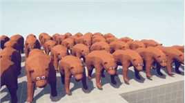 全面战争模拟器：熊大熊二带领100只狗熊来沙雕村吃蜂蜜