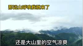 那远山呼唤我就来了。大城市太热了，还是大山里的空气凉爽、