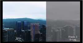 我用大疆御3 D-Log色彩模式航拍了深圳福田卓悦汇一带的景致，并使用DaVinci Resolve进行了后期剪辑调色。